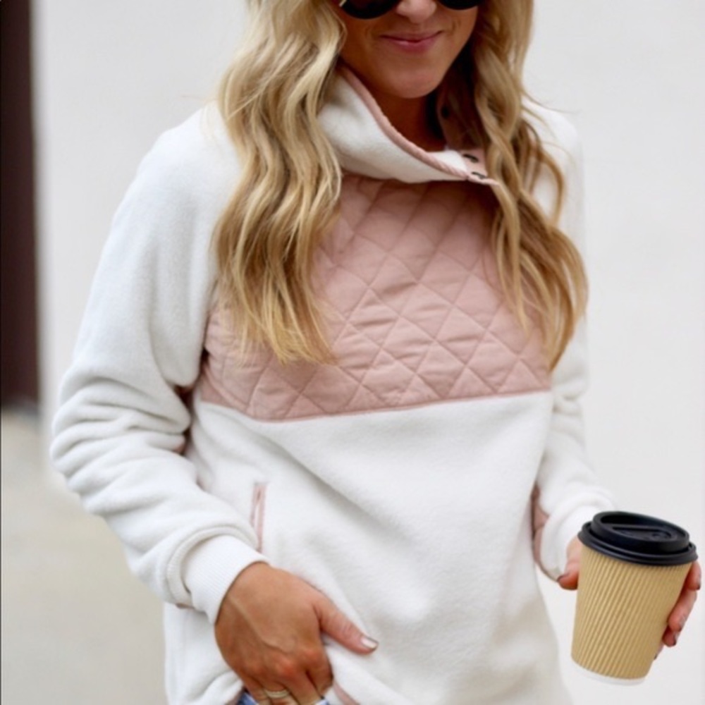 Abercrombie asymmetrical snap up fleece